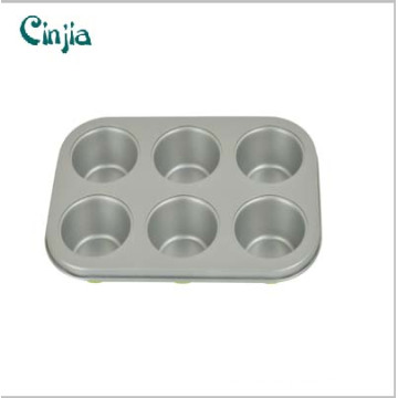 Metallic Non-Stick 6cups Muffin Pan